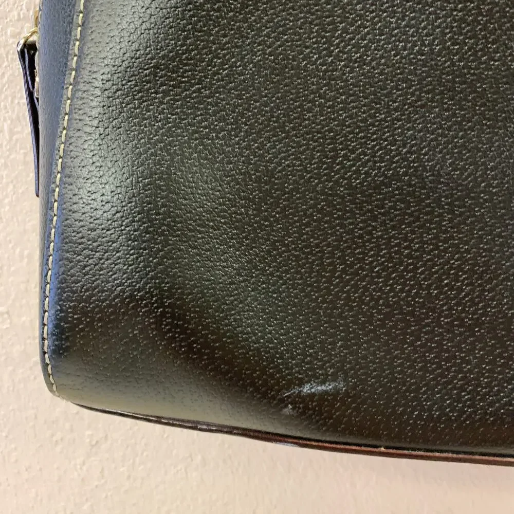Kate Spade Wellesley Maeda Black Leather Satchel Top Zip Closure Front Pocket
